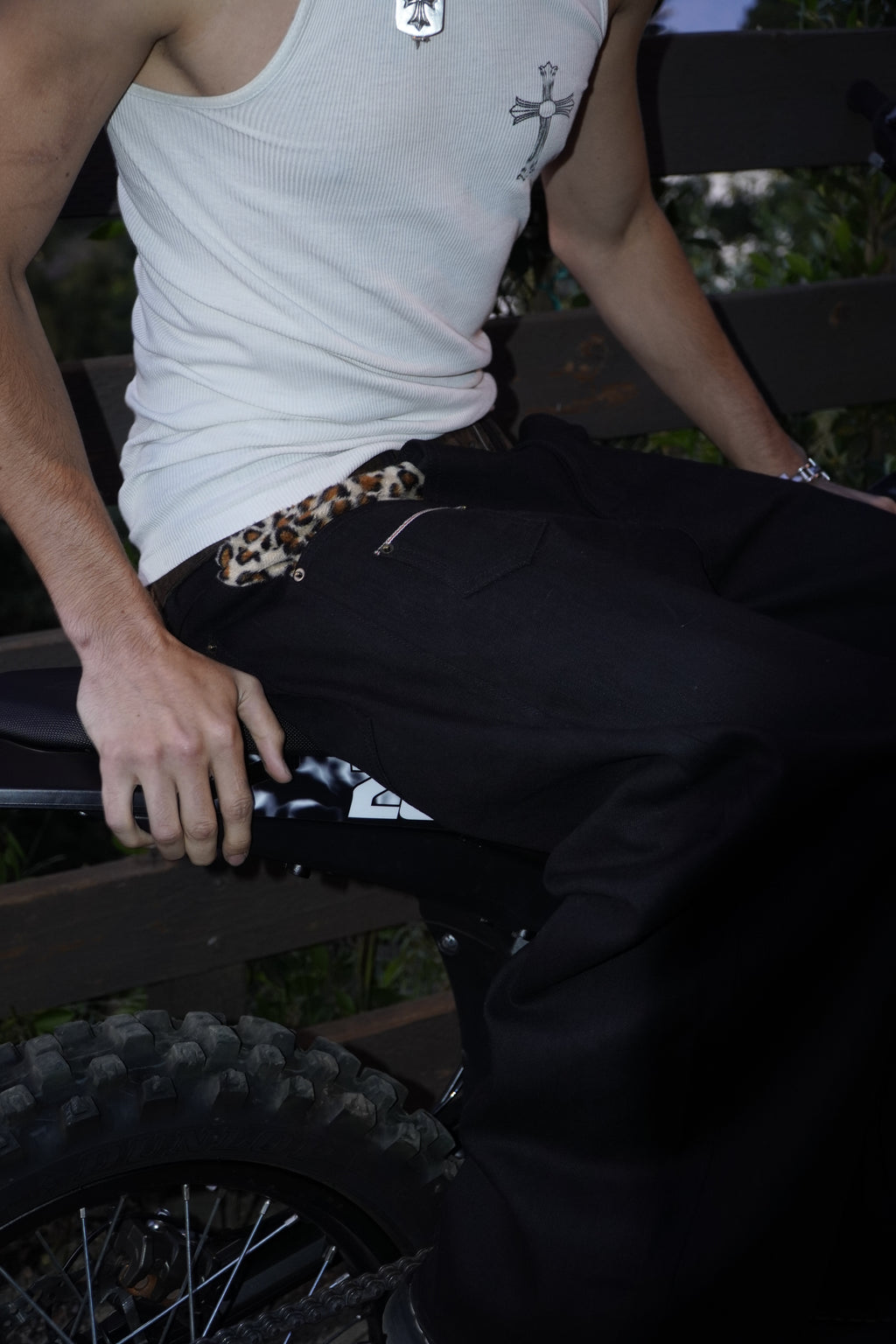 jet black cheetah selvedge