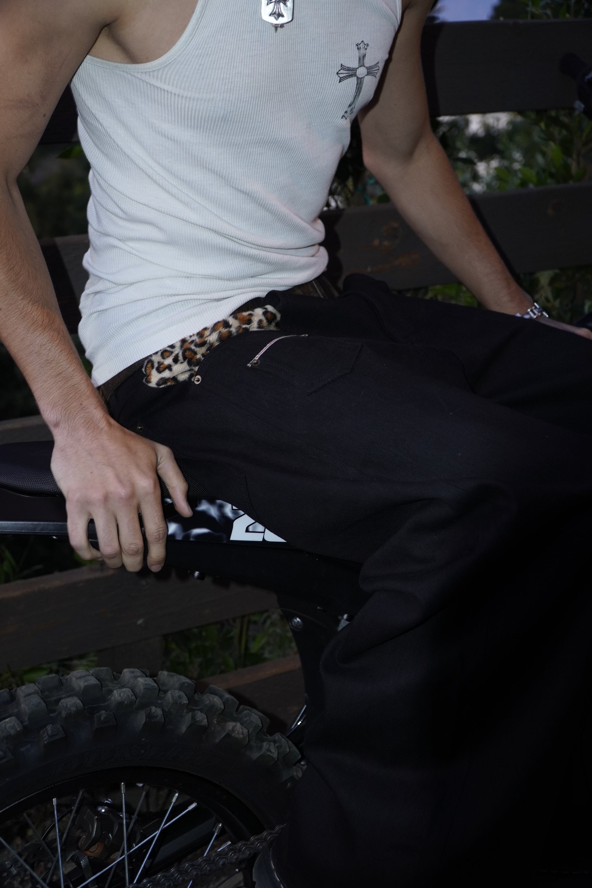 jet black cheetah selvedge