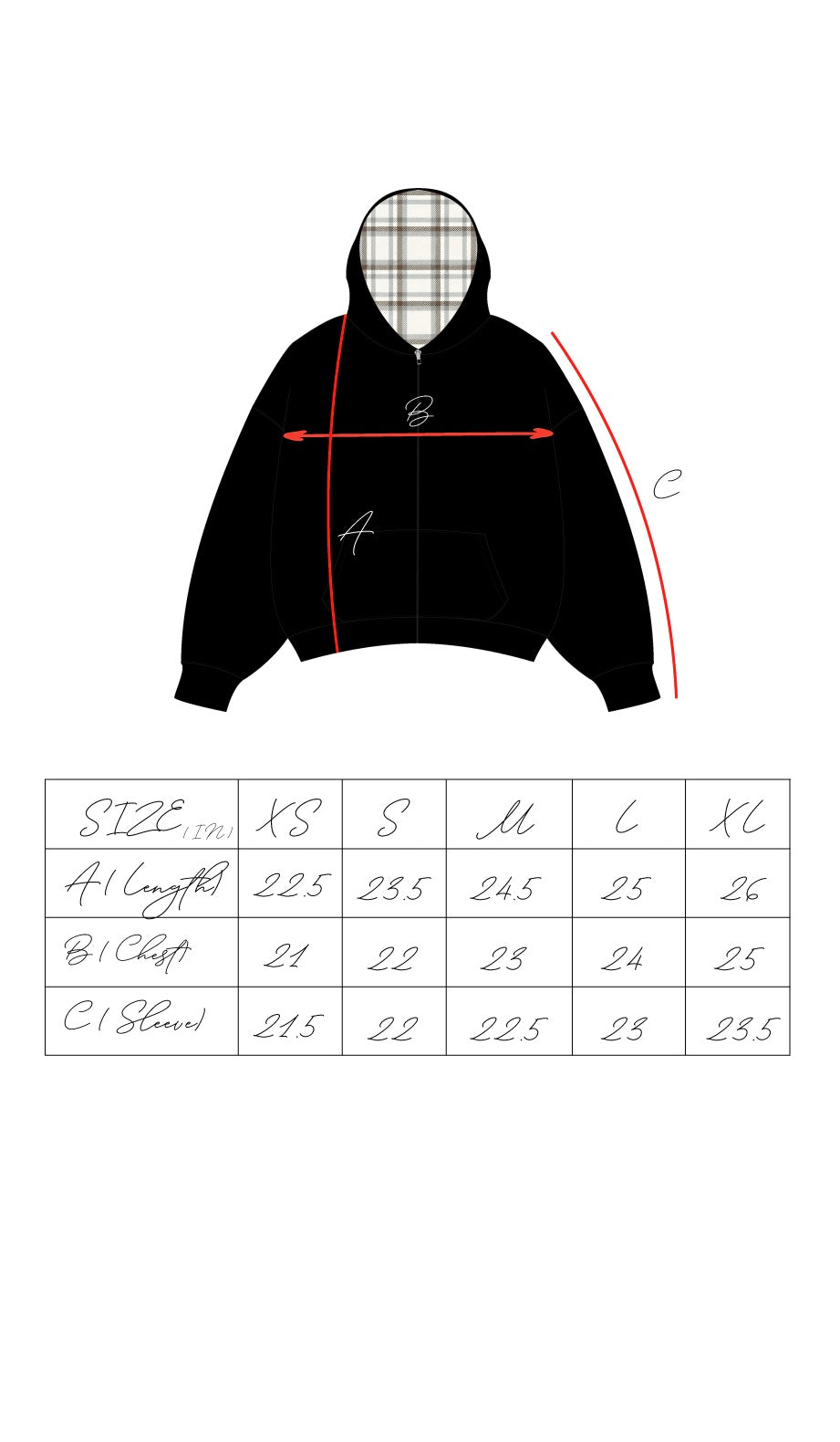 Reversible plaid zip up